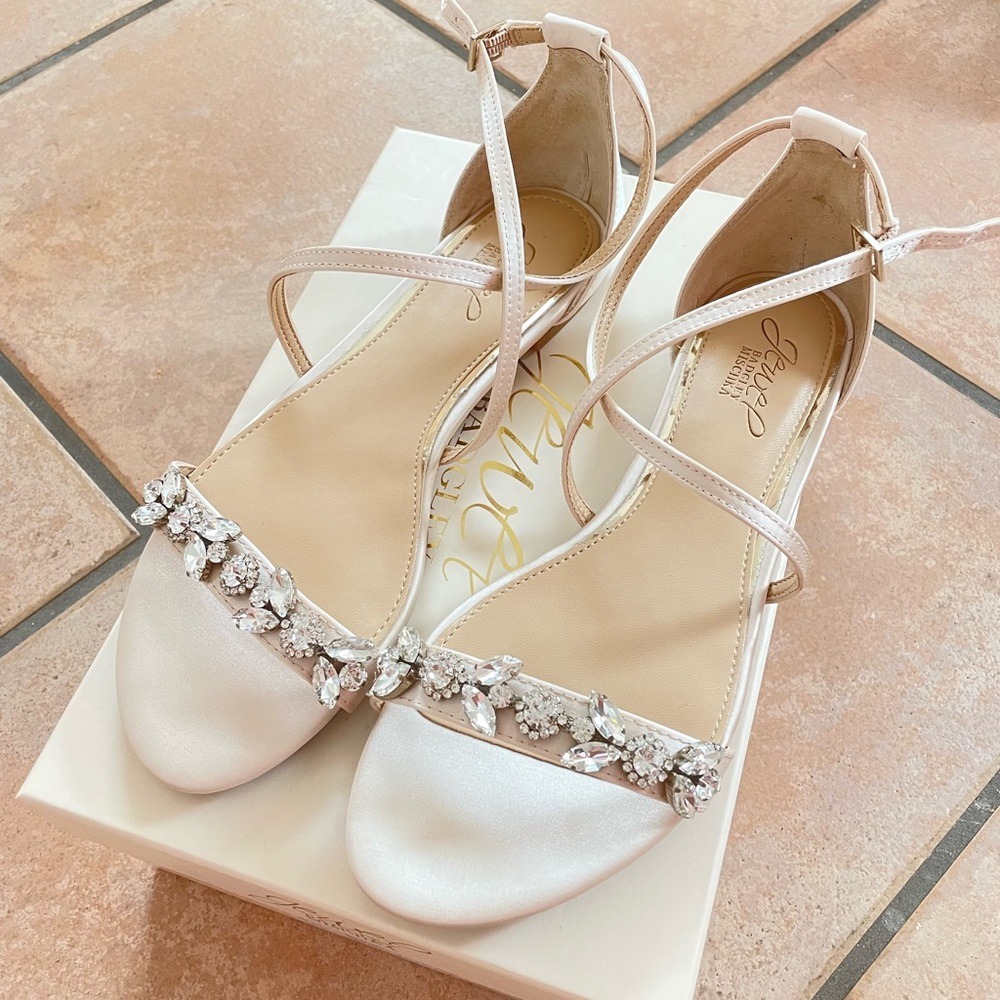 Jewel Badgley Mischka Tessy Satin Evening Sandal